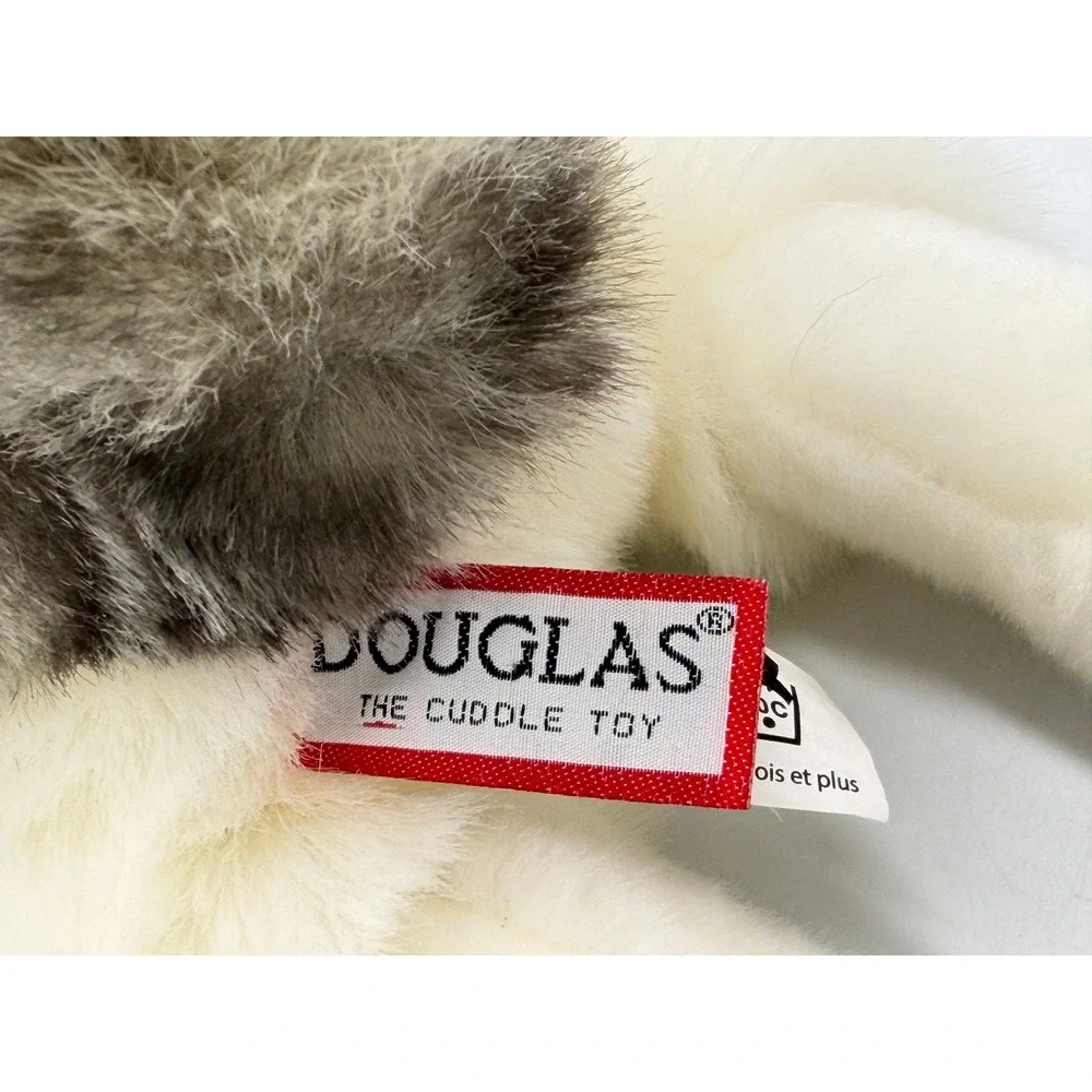 Douglas Plush Cat Grey White Striped Tabby Lying Stuffed Animal 19